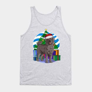 Newfoundland Dog Cute Santa Christmas Gift Tank Top